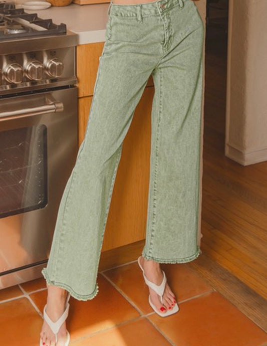 Olive Zenana Frayed