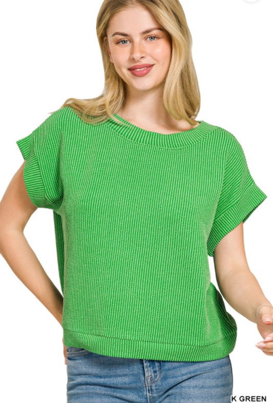 K Green Cap Sleeve Zenana