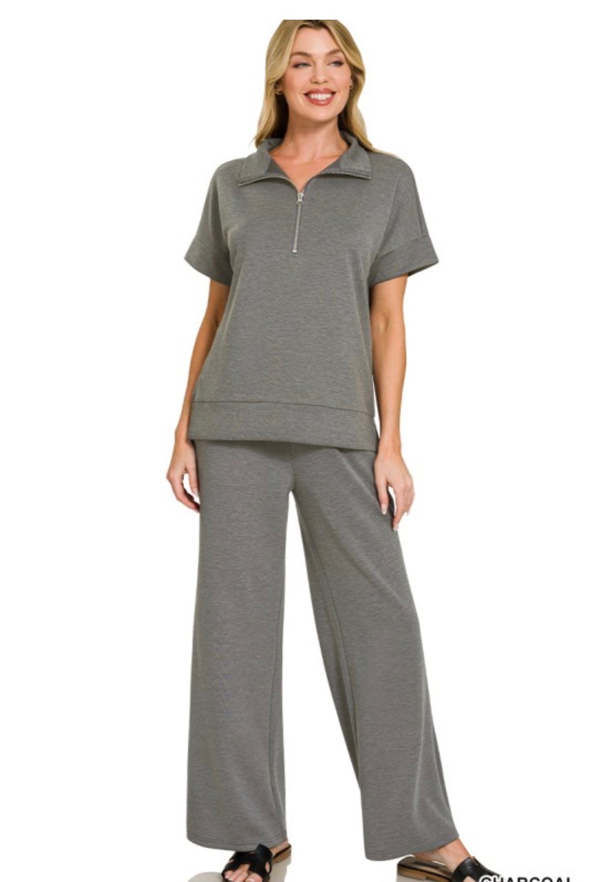 Scuba SS Zip Charcoal Set