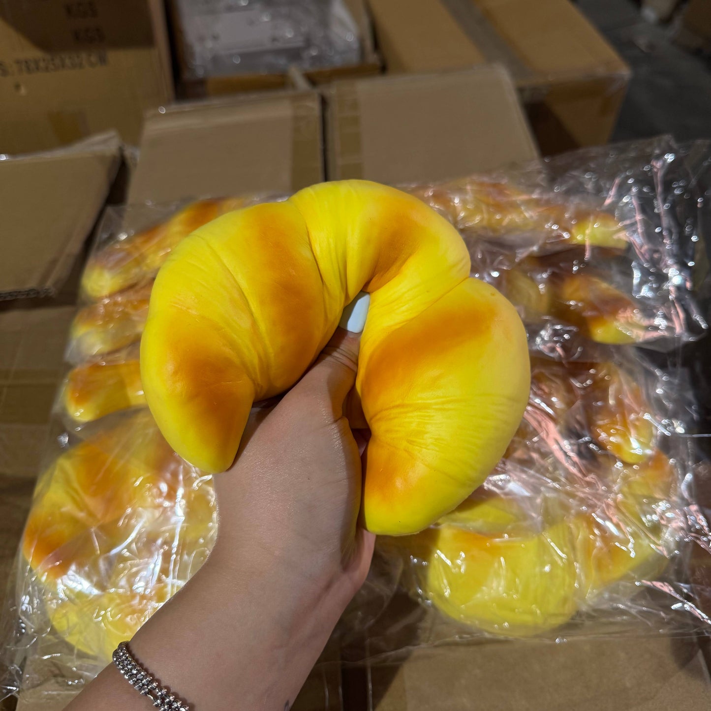 JUMBO Croissant Foam Costco-Sized Toy 10pc | Trendy | BR067