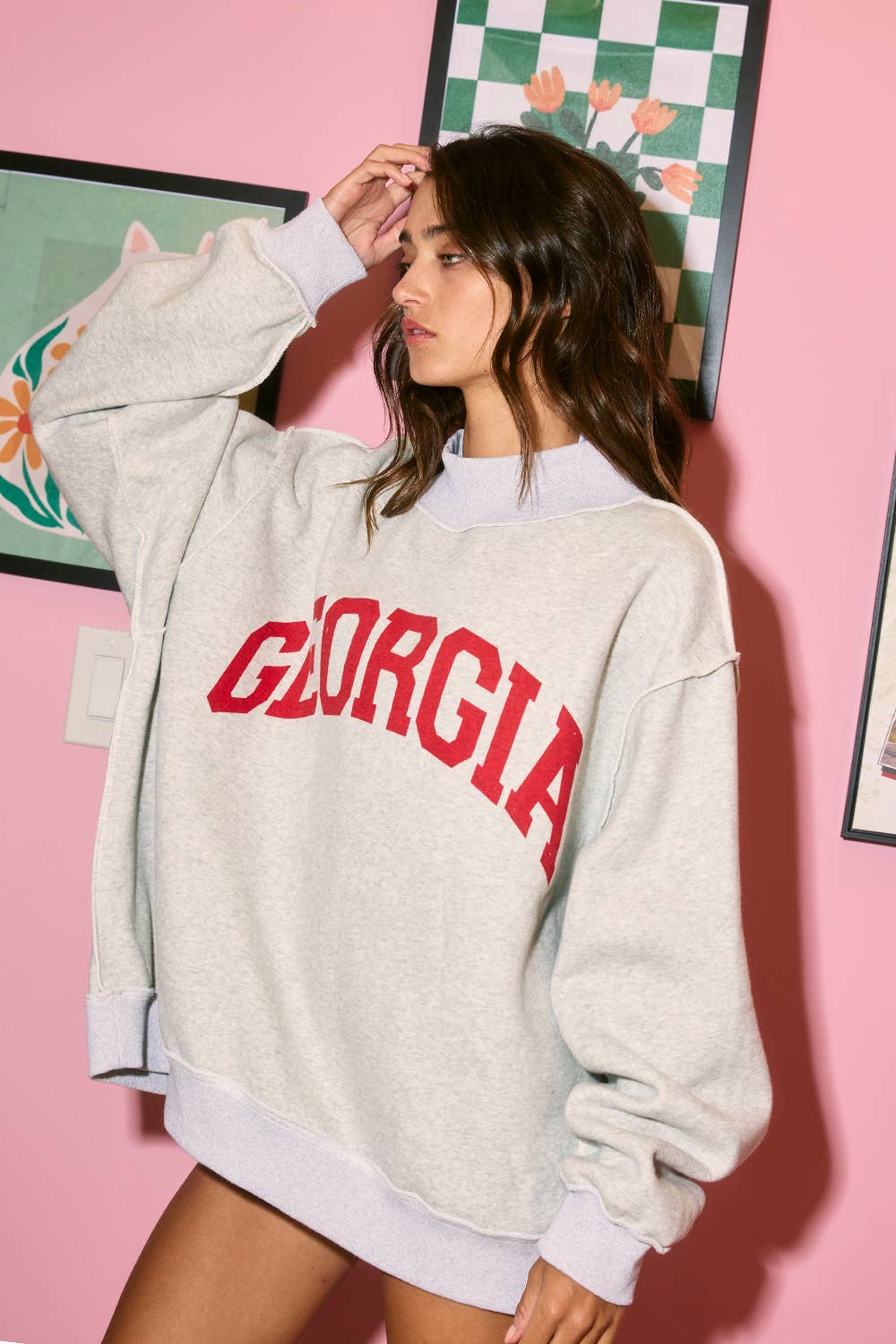 Reversible Mockneck GA: Heather grey