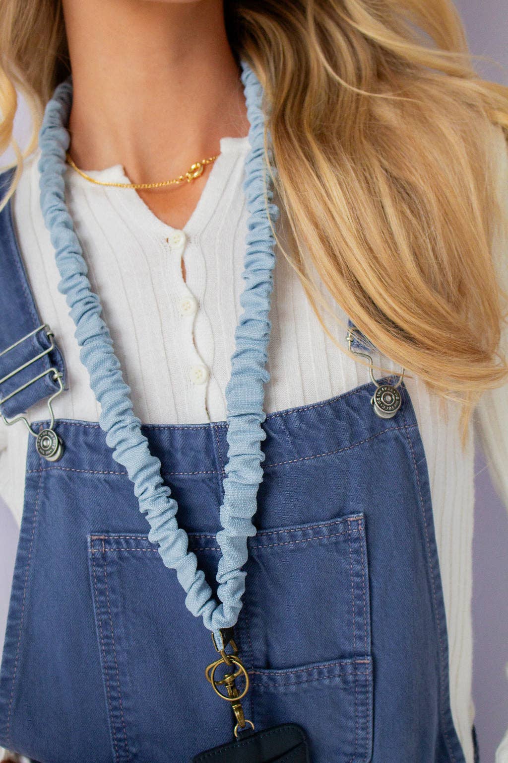 Powder Blue Lanyard