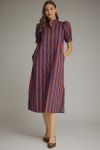 Navy & Rust Midi Dress