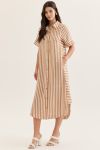 Taupe Stripe Midi