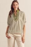 Olive Stripe Top
