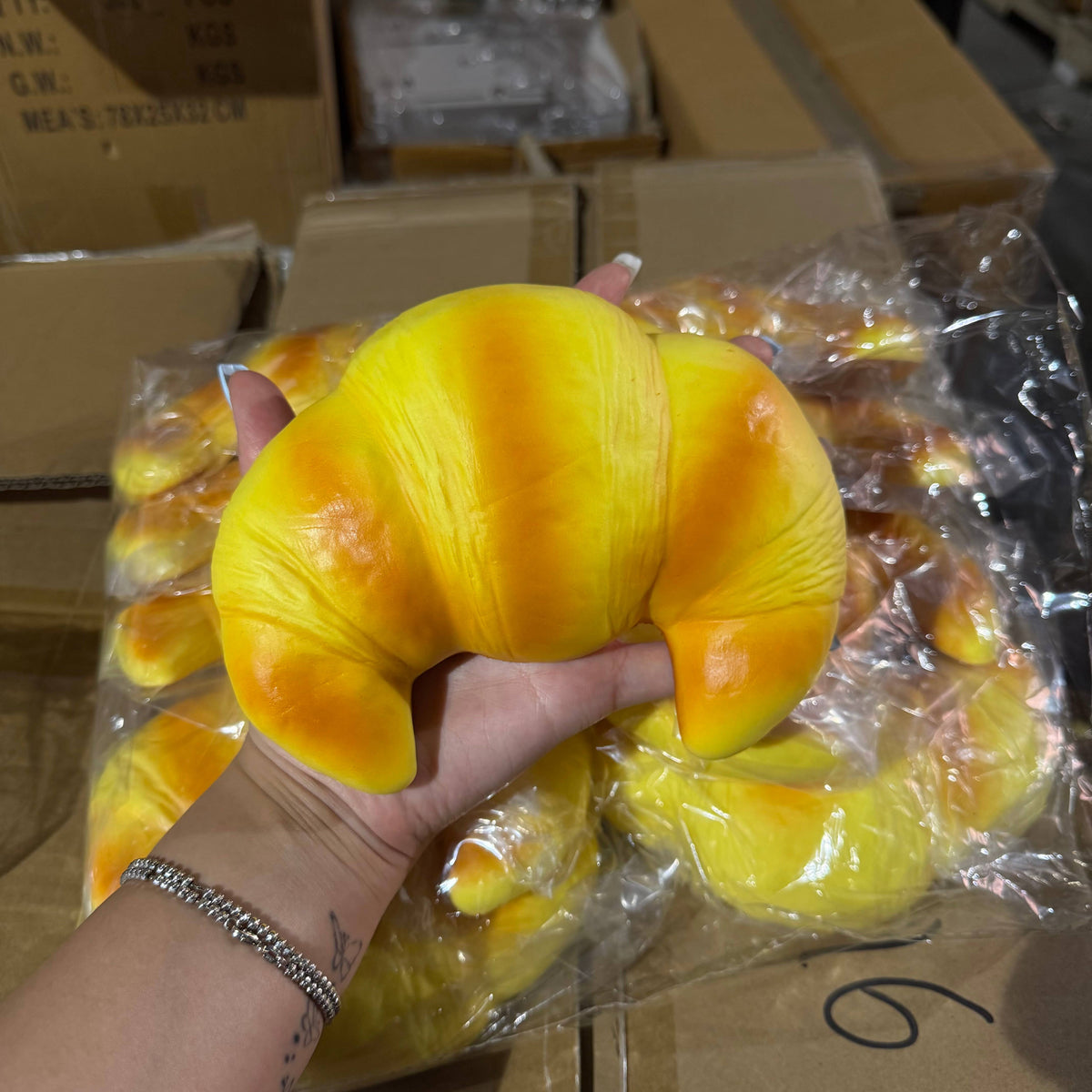 JUMBO Croissant Foam Costco-Sized Toy 10pc | Trendy | BR067